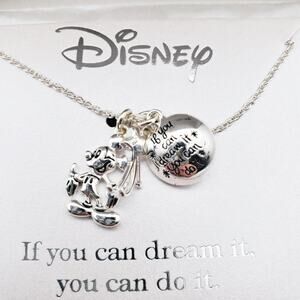 Disney Mickey Shooting Star Necklace Silver NIP